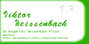 viktor weissenbach business card